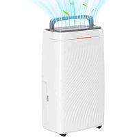 HOMCOM 16L Dehumidifier with Filter, 5.5L Water Tank, Auto Defrost, Timer, White
