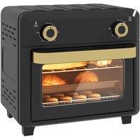 HOMCOM 10L Air Fryer Oven, Electric Oven, Grill, Roast, Bake, 1000W, Black, Black