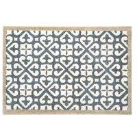 My Mat Nylon Indoor Pattern My Harlequin Tile Blue 50X75, Blue