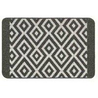 My Mat My Stain Resistant Cosy Charcoal 50X75 Mat, Black