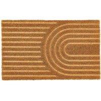My Mat Embossed Coir Curve Doormat 45X75, Brown