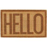 My Mat Embossed Coir Hello Doormat 45X75, Brown