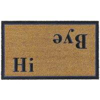 My Mat Printed Coir Hi Bye Doormat 45X75, Grey