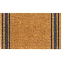 My Mat Printed Coir Navy Border Stripe 45X75, Blue
