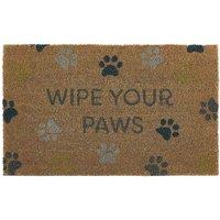 My Mat Printed Coir Wipe Your Paws 45X75, Grey