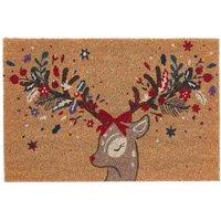 My Mat Printed Coir Christmas Colourful Deer 40X60, Multi