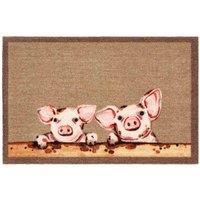 My Mat Nylon Indoor Pattern My Piglets 50X75, Cream