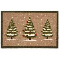 My Mat Nylon Indoor Pattern My Winter Trees 50X75, Brown
