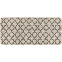 My Mat My Stain Resistant Moroccan Tile Stone 67X150, Cream