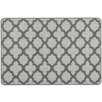 My Mat My Stain Resistant Moroccan Tile Silver 67X100, Grey