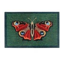 My Mat Nylon Indoor Pattern My Butterfly 50X75, Green