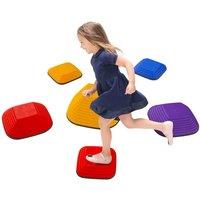 AIYAPLAY Balance Stepping Stones, 6PCs Sensory Toy Gift for Kids Aged 3-8, Multi