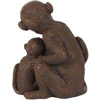 Something Different Monkey Mother And Baby Ornament, Brown