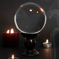 Something Different Large Clear Crystal Ball On Stand, Clear
