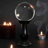 Something Different Small Clear Crystal Ball On Stand, Clear