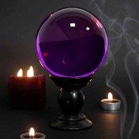 Something Different Large Purple Crystal Ball On Stand, Purple