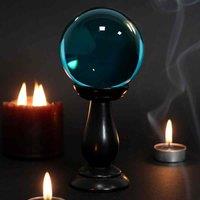 Something Different Small Teal Crystal Ball On Stand, Blue