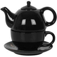 Something Different The Fortune Teller Tea For One Tea Set, Black