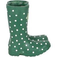 Something Different Dark Green Welly Boot Planter, Green