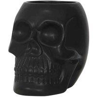 Something Different Black Skull Plant Pot, Black