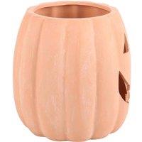 Something Different 25Cm Terracotta Cut Out Pumpkin Decoration, Orange