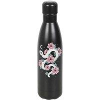 Something Different Floral Snake Metal Water Bottle, Black