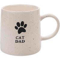 Best Of Breed Paw Prints Mug - Cat Dad, White