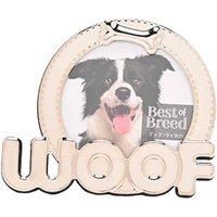 Best Of Breed 'woof' Photo Frame 3inch X 3inch, Silver