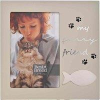 Best Of Breed 'my Furry Friend' Fish Icon Photo Frame 4inch X 6inch, Grey