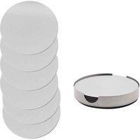 Harvey Makin 6 Piece Coaster Set - Stainless Steel, Silver