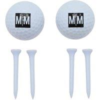 Mad Man Golf Ball Caddy Set, White