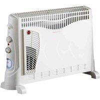 Daewoo 2000W Convector Heater W/Turbo & Timer, White