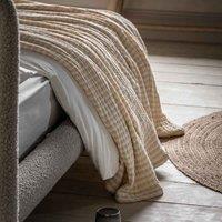 Crossland Grove Crinkle Stripe Bedspread Beige 2400X2600Mm