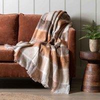 Crossland Grove Check Mohair Throw Rust 1300X1700Mm