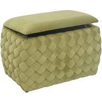 Artemis Home Plumeo Velvet Storage Ottoman - Green, Green