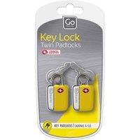 Go Travel Key Lock Twin Padlocks Tsa yellow , Yellow
