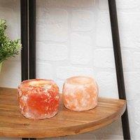 Serenity Himalayan Rock Salt Set Of 2 Assorted Tealights