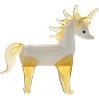 Objets d'art Objets D'art Miniature Glass Figurine - White Unicorn