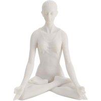 Serenity Yoga Pose White Figurine - Lotus