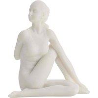 Serenity Yoga Pose White Figurine - Seated Twist