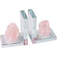 Sophia Estella Pink Stone & Glass Bookends