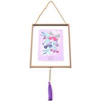 Frida Gold Effect Hanging Photo Frame 4inch X 6inch With Tassel, Gold