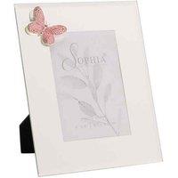 Sophia Pink Butterfly Glass Photo Frame 4inch X 6inch