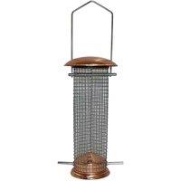 Gardelle Copper Style Hanging Bird Nut Feeder, Gold