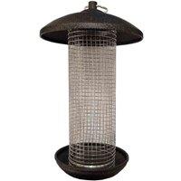 Gardelle Large Hanging Steel Bird Nut Feeder, Black