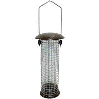 Gardelle Hanging Nut Bird Feeder For Bird Feeding Stations, Brown