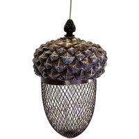 Gardelle Hanging Acorn Shaped Nut Bird Feeder, Brown