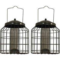 Gardelle Heavy Duty Squirrel Proof Hanging Bird Nut Feeder set Of 2 , Brown