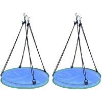 Gardelle Large Mesh Bird Feeder Seed Catcher Tray set Of 2 , White