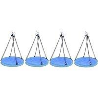 Gardelle Large Mesh Bird Feeder Seed Catcher Tray set Of 4 , White